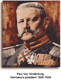 German President Paul von Hindenburg